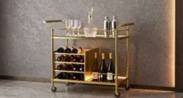 top wine storage bar carts