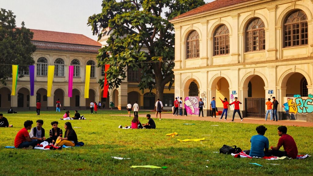 vibrant cinematic campus atmosphere