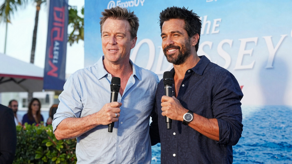 Matt Damon & John Leguizamo Kick Off ‘The Odyssey’ Press Tour at Miami Photo Call