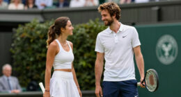 Andrew Garfield Sports Long Hair for Wimbledon Date with Girlfriend Monica Barbaro