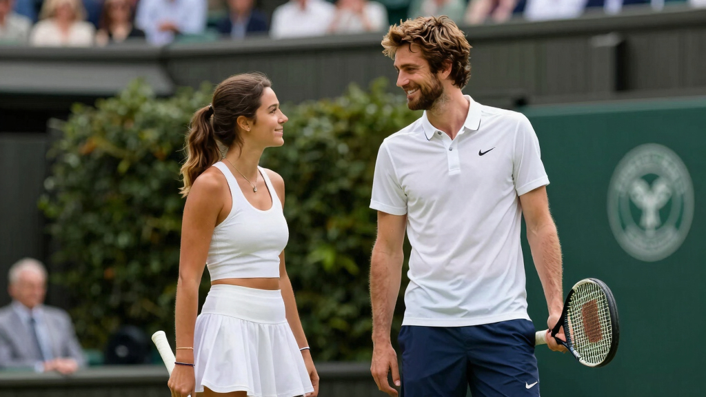 Andrew Garfield Sports Long Hair for Wimbledon Date with Girlfriend Monica Barbaro